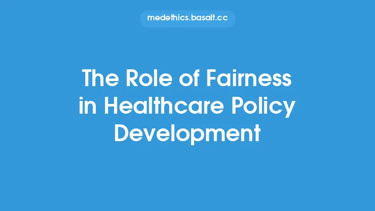 The Role of Fairness in Healthcare Policy Development Thumbnail