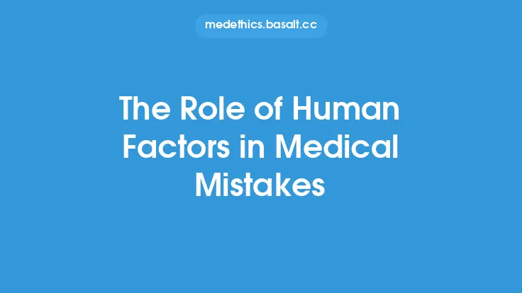The Role of Human Factors in Medical Mistakes Thumbnail