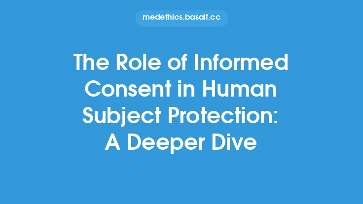 The Role of Informed Consent in Human Subject Protection: A Deeper Dive Thumbnail