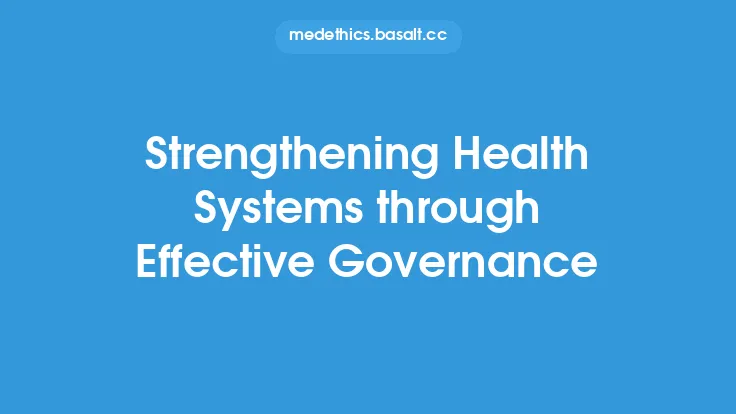Strengthening Health Systems through Effective Governance Thumbnail