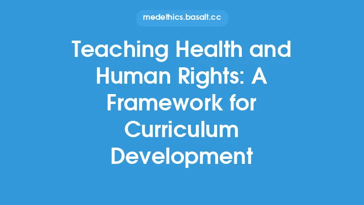 Teaching Health and Human Rights: A Framework for Curriculum Development Thumbnail