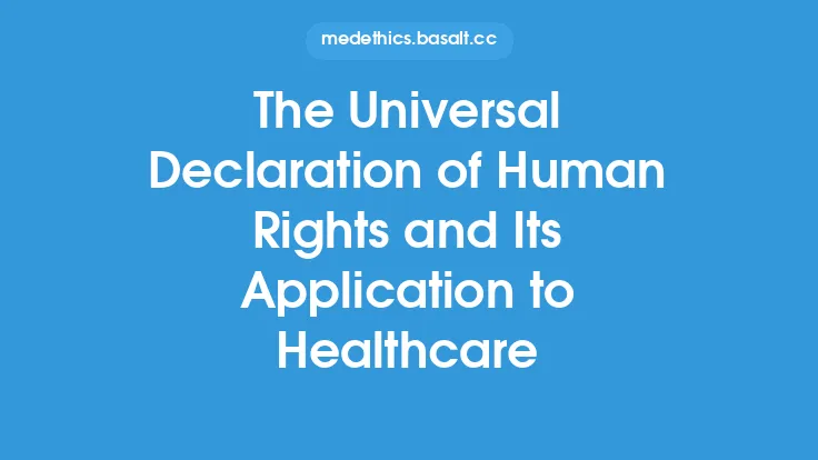 The Universal Declaration of Human Rights and Its Application to Healthcare Thumbnail