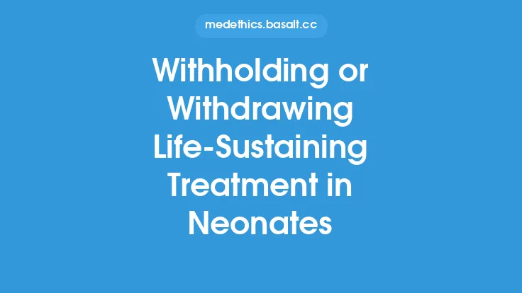 Withholding or Withdrawing Life-Sustaining Treatment in Neonates Thumbnail